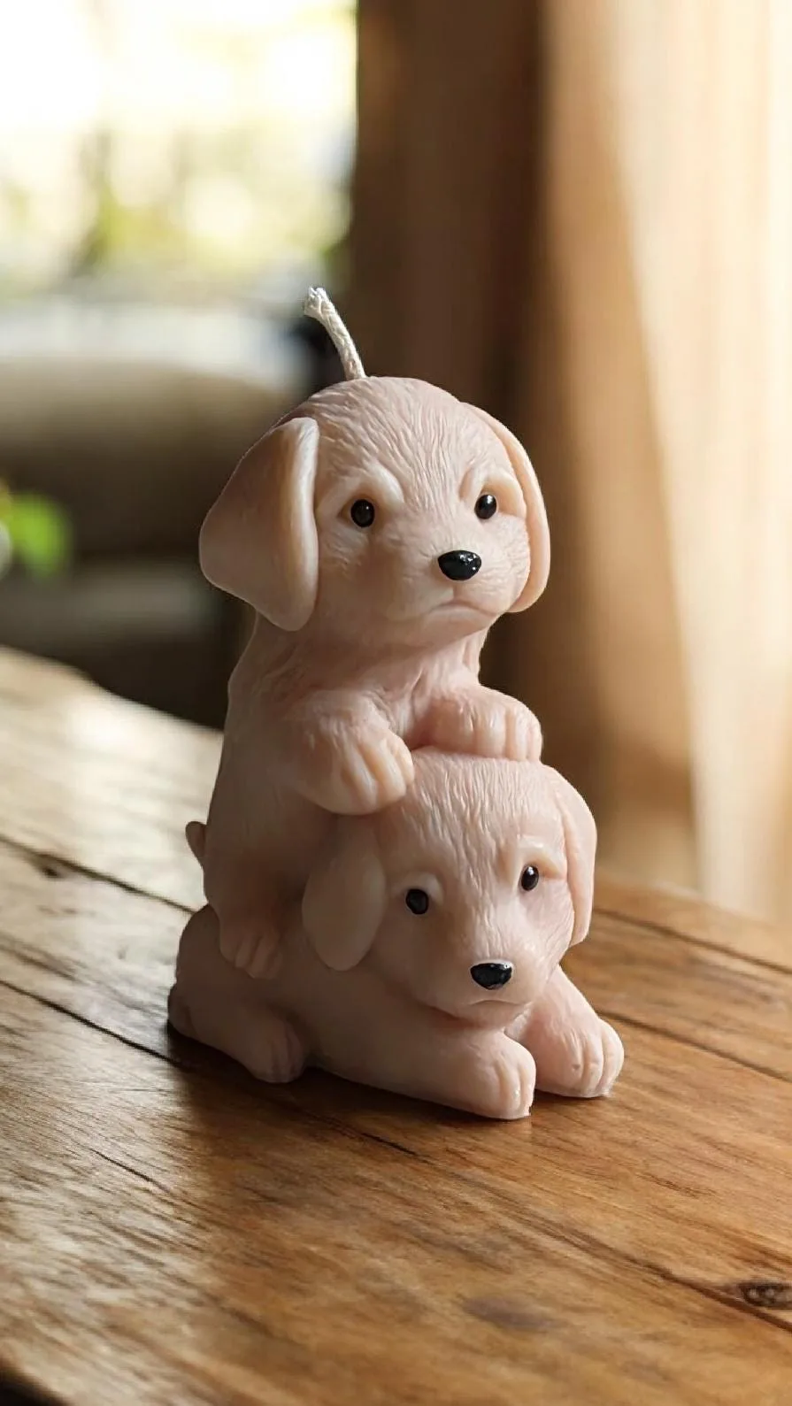 Hundekerze aus Rapswachs – süße Welpenkerze & Geschenk für Hundefans – Bild 2