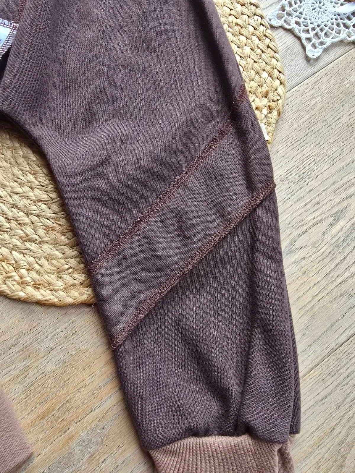 Kuschelige Kinder Bio Pumphose aus angerautem Wintersweat Gr.110/116 – flauschig warm, Unisex & Fuchs – Bild 7