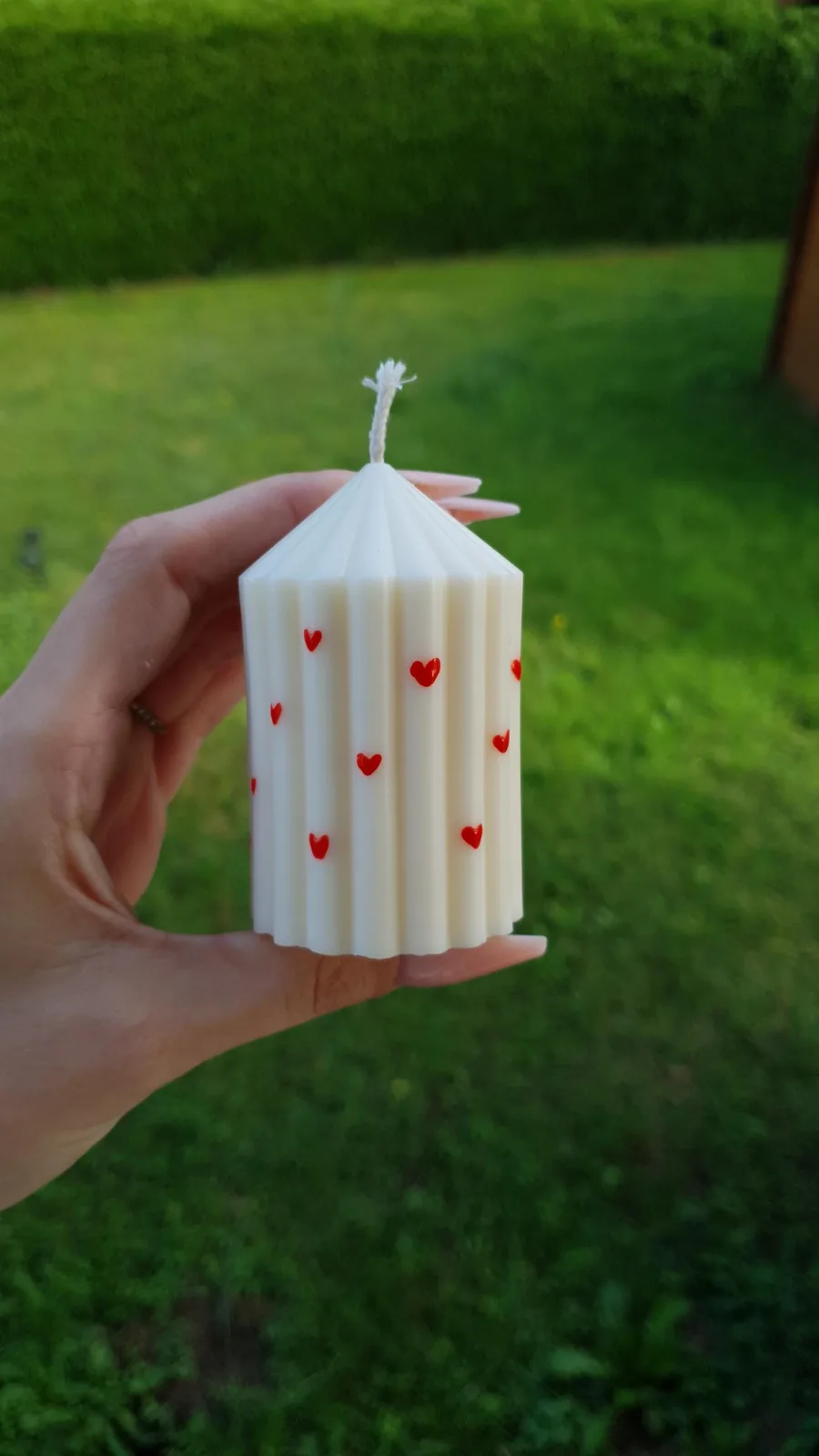 Design Kerze aus Rapswachs – moderne Rillenkerze | minimalistische Deko