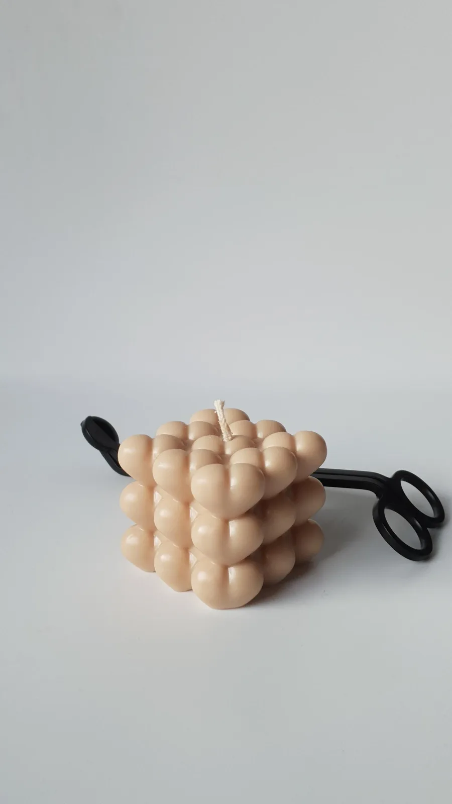 Herz Bubble Kerze aus Rapswachs – moderne Deko Kerze | handgemacht & vegan | Geschenk für Frauen – Bild 4