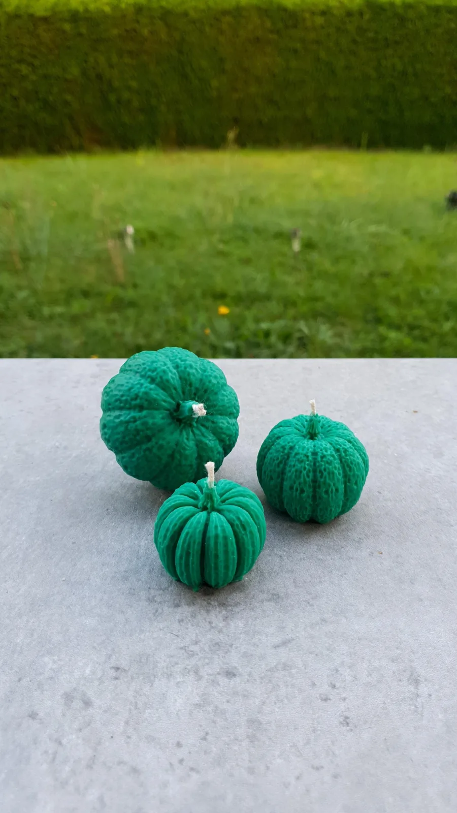 Kürbiskerzen 3er-Set aus Rapswachs – Herbstdeko & Tischdeko – Bild 7