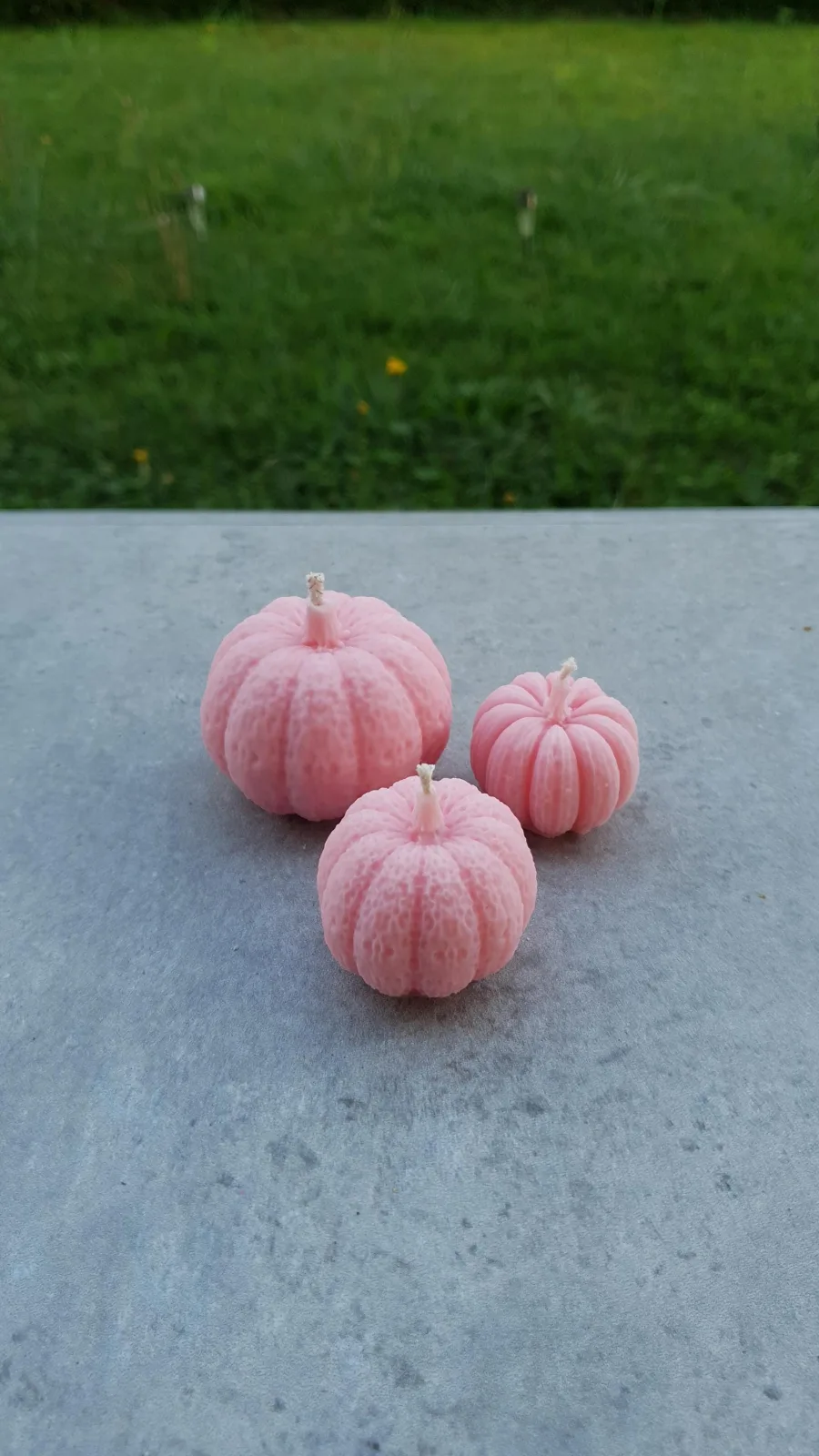Kürbiskerzen 3er-Set aus Rapswachs – Herbstdeko & Tischdeko – Bild 5