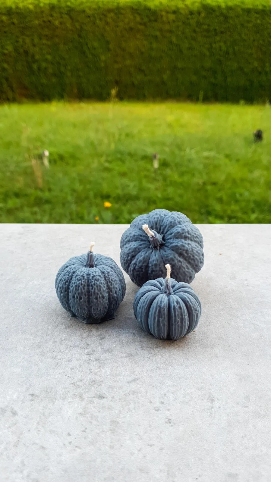 Kürbiskerzen 3er-Set aus Rapswachs – Herbstdeko & Tischdeko – Bild 8